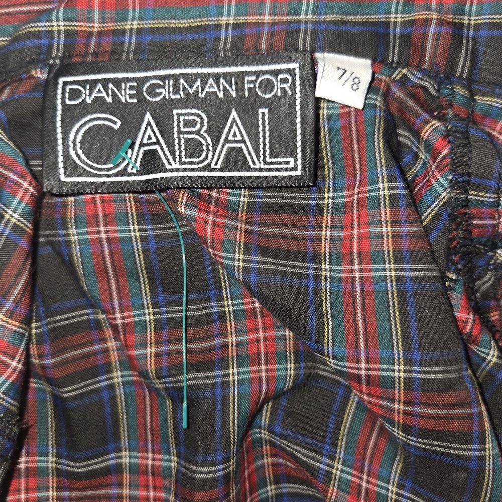 Diane Gilman Plaid Blouse with Red Accents - Picture 2 of 9